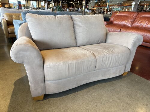 NATUZZI Made in Italy Upholstered Rolled Arm Loveseat