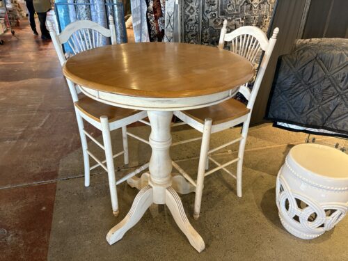 Three Piece Farmhouse Style Bar Height Dinette Set