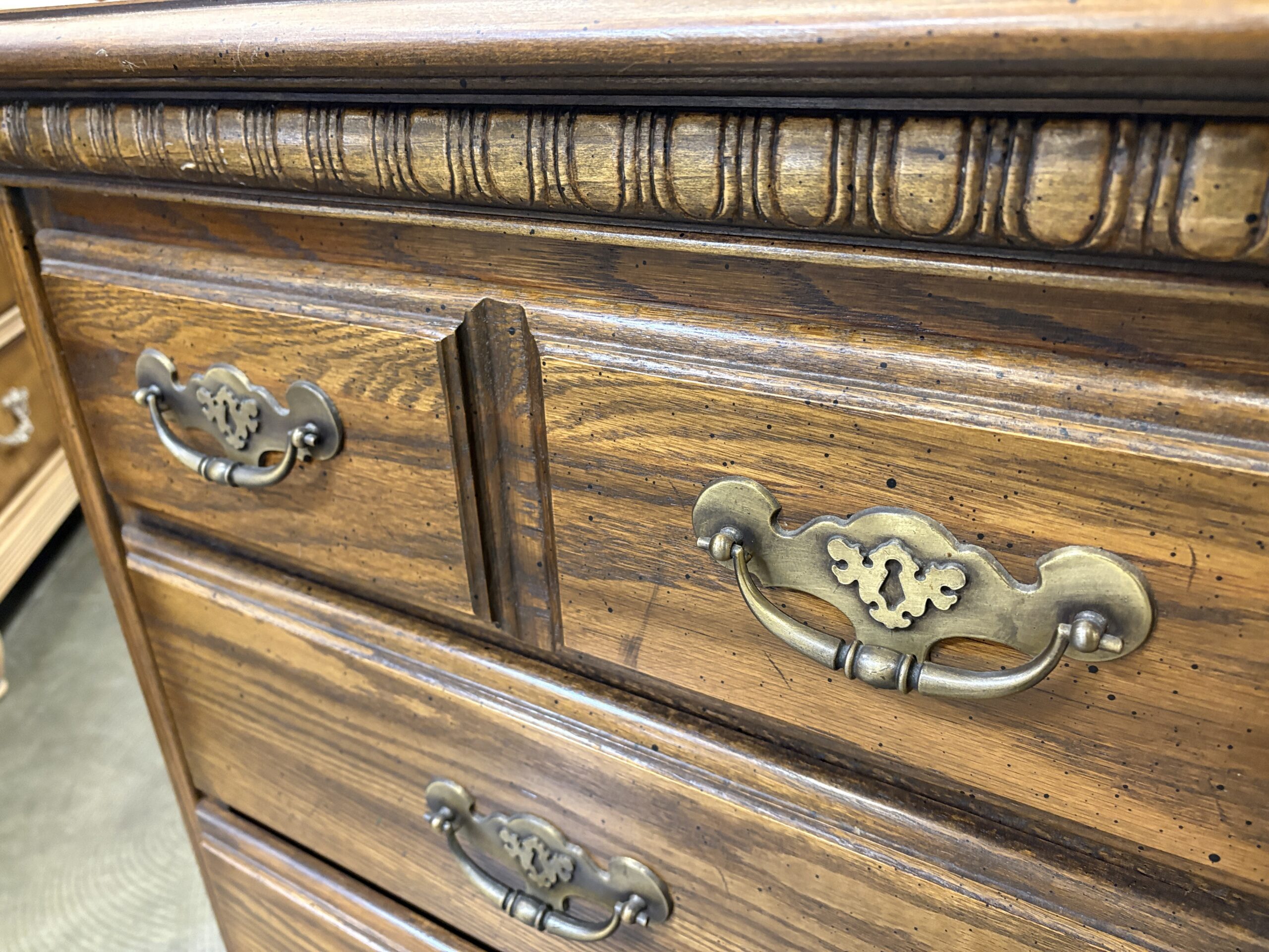 American Drew 6段チェスト USA 英国ヴィンテージ chest Cherry Vintage Traditional Tall Chest on Chest or Highboy, Signed
