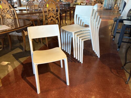 IKEA Janinge Stackable White Chairs (Set of 6)