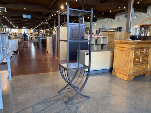 Iron Mini Etagere Shelf with Magazine Holder