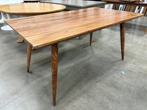 MOE'S  MCM Style Natural Finish Cherry Dining Table with Tapered Legs