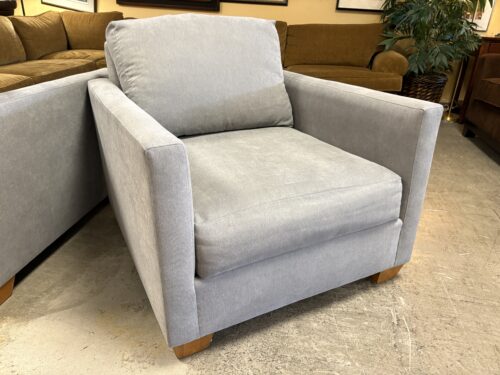 Contemporary Track Arm Grey Armchair