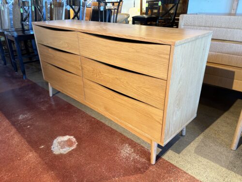 ARTICLE Culla MCM Solid White Oak 6 Drawer Double Dresser