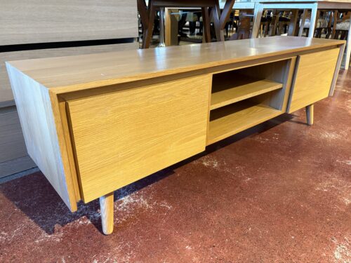 ARTICLE Seno MCM Style 63" Solid Oak TV Stand