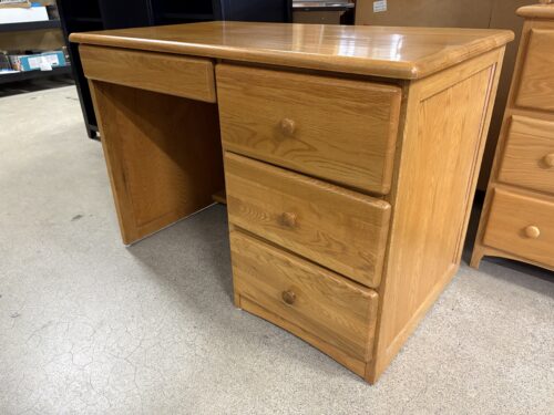 Blonde Traditional Writing Desk w/ 3-Drawers