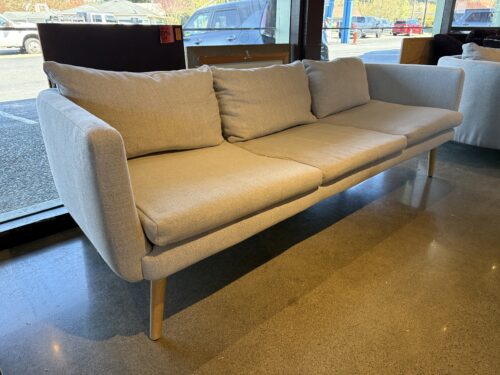 ARTICLE Cela Drizzle Gray Scandinavian Style Curved 3-Seater Sofa