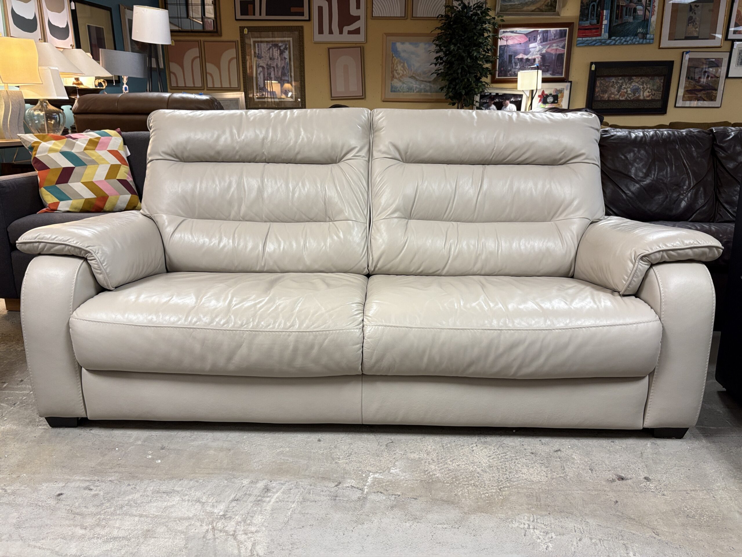 家具 NITORI Sofa, Synthetic Leather, 3-Seater, Loewen 2, Nitori d4769 NITORI Sofa, Synthetic Leather, 3-Seater, Loewen 2, Nitori d4769