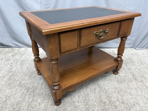 TELL CITY CHAIR CO.  Young Republic Solid Wood Single Drawer End Table
