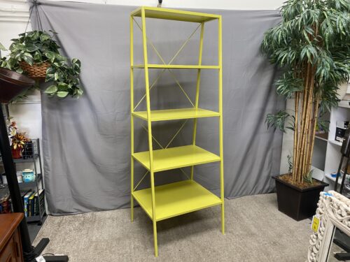 Neon Yellow 5-Tier Slanted Storage Shelf