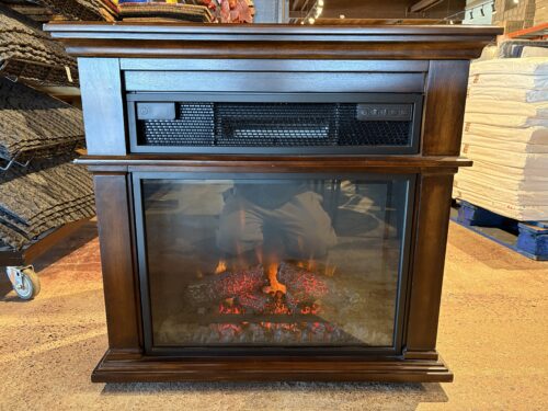 TWIN STAR Traditional Electric Fireplace Heater on Wheels