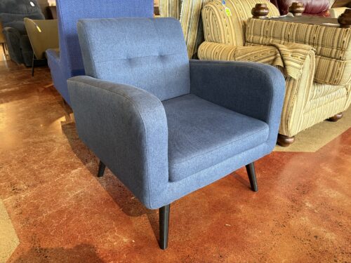 Modern Blue Tufted Armchair
