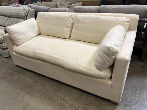 RESTORATION HARDWARE Ivory Single Cushion High Back Sofa