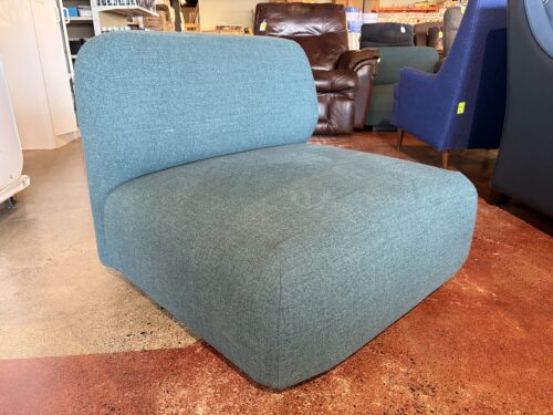 STEELCASE Coalesse Modern Turquoise Blue Low Profile Modular Lounge Chair