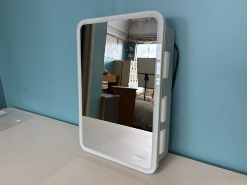 NEW! Rectangular Illuminated Mirror Front Medicine Cabinet with Mirrored Interior