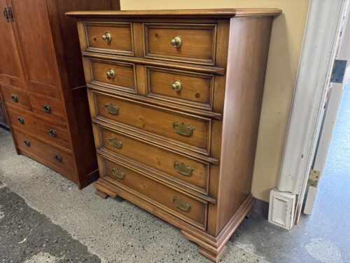 DREXEL Vintage American Treasury 5-Drawer Tall Dresser