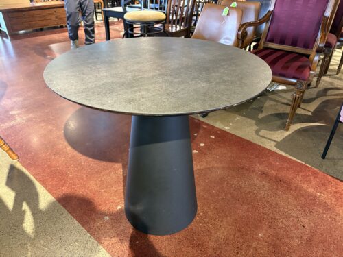 Modern Black Metal Pedestal Table