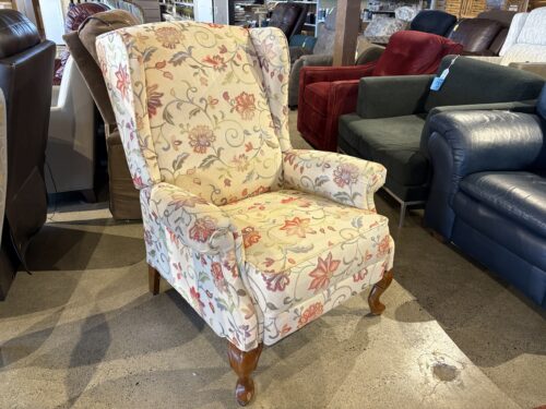 LA-Z-BOY Floral Wingback Recliner Chair