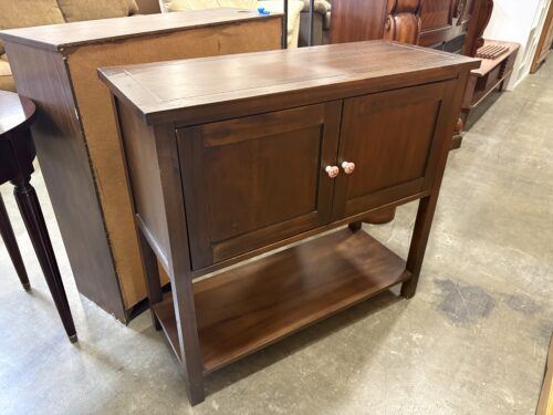 Petite Console Cabinet with Shelving