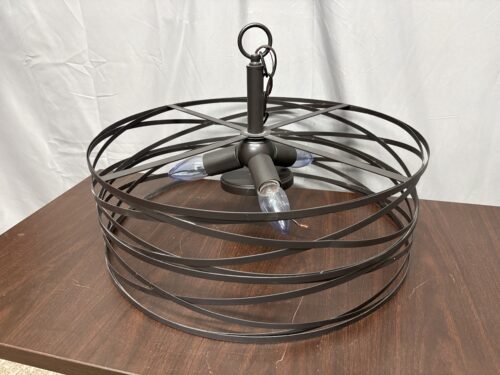 KICHLER Modern Bronze 3 Light Drum Pendant Chandelier