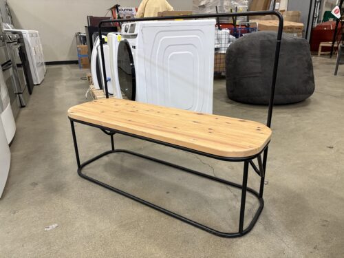 IKEA Hjartelig Minimalist Wooden and Metal Base Bench Seat