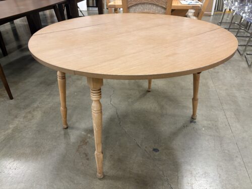 Vintage Wooden Provincial Style Round Drop Leaf Dining Table