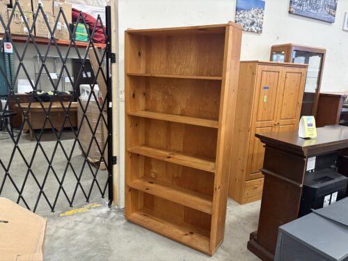 Knotty Pine 5 Shelf Bookcase