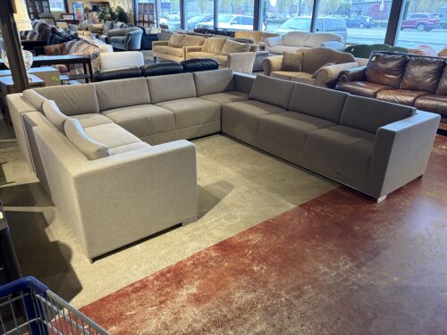BERNHARDT B.1 4-Piece Gray Fabric Modern Sectional