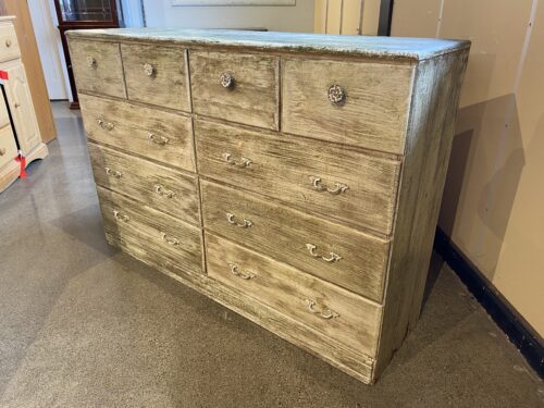 Distressed Wood 10-Drawer Dresser