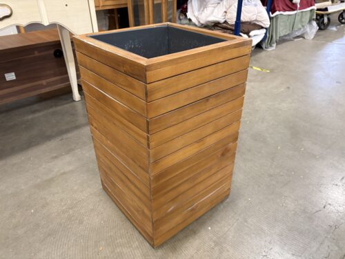 Modern Wooden Slatted Planter Bed