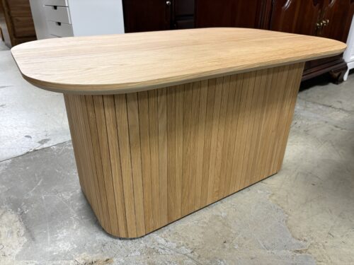 Scandinavian Inspired Blonde Slatted Base Coffee Table