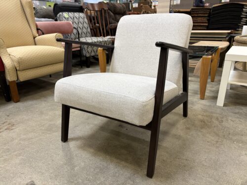 IKEA Ekenaset Modern Accent Chair with Heathered Beige Upholstery