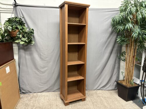 Light 5-Tier Carved Bookshelf