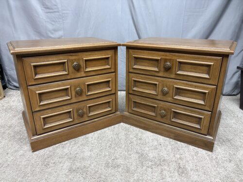 DREXEL Vintage 3-Drawer Nightstands (Set of 2)