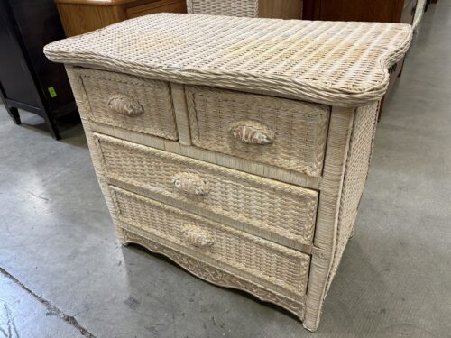 PIER 1 IMPORTS Jamaica Collection Petite Tan Wicker 4 Drawer Chest Style Dresser