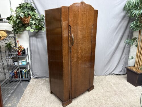 Vintage Art Deco Locking Wardrobe