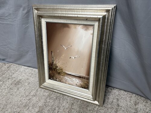 Original Oil on Canvas Beach Scene by Philip Sandee