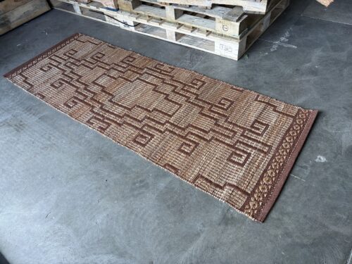 NEW! WEST ELM 2x7 Jute Geometric Pattern Oran Rug