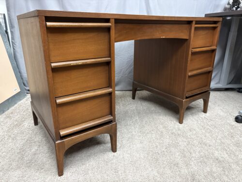 LANE Vintage Mid Century Walnut Desk