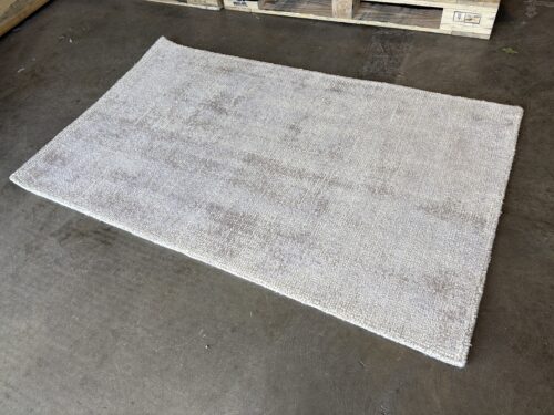 NEW! WEST ELM 3x5 Beige and Storm Grey Wool and Viscose Glimmer Rug