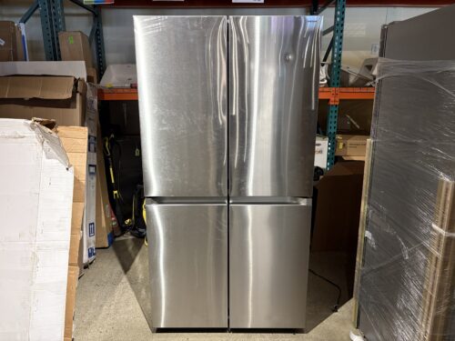 SAMSUNG 23 cu. ft. Counter Depth 4-Door French Door Refrigerator with Beverage Center in Stainless Steel Model #RF23B7671SR
