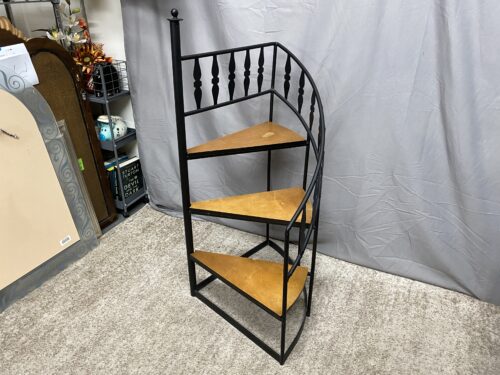 Wrought Iron 3-Tier Storage Bookshelf