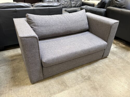GOLD SPARROW Heathered Dark Grey Convertible Twin Size Sleeper Loveseat