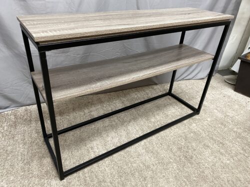 Weathered Grey & Metal Console Table