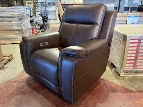 FLEXSTEEL Griffin Brown Leather Multi-Control Power Recliner