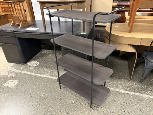 Black Industrial 4 Shelf Etagere