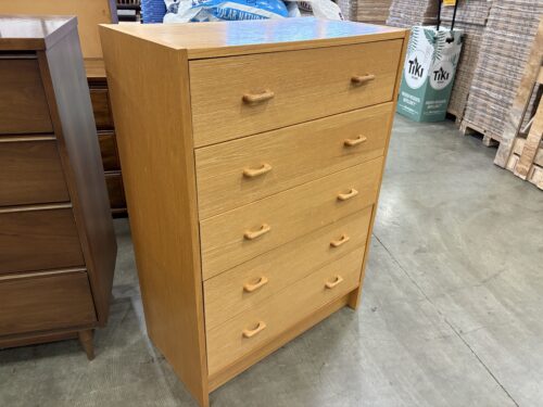 Petite Wooden 5 Drawer Dresser