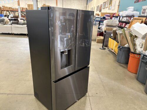 LG 36 Inch Counter-Depth MAX Freestanding French Door Smart Refrigerator in Black Stainless Steel