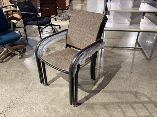 NEW! All Weather Metal Outdoor Stackable Dining Chairs (Set of 4)