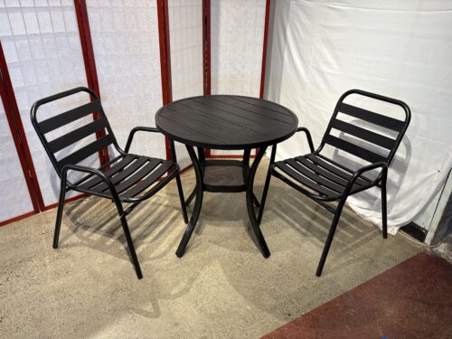 Aluminum Slat Back Outdoor Patio Set (Set of 3)